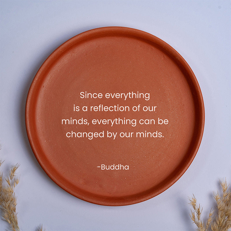 Power Of Mind Terracotta Wall Plate - Set Of Two media 4