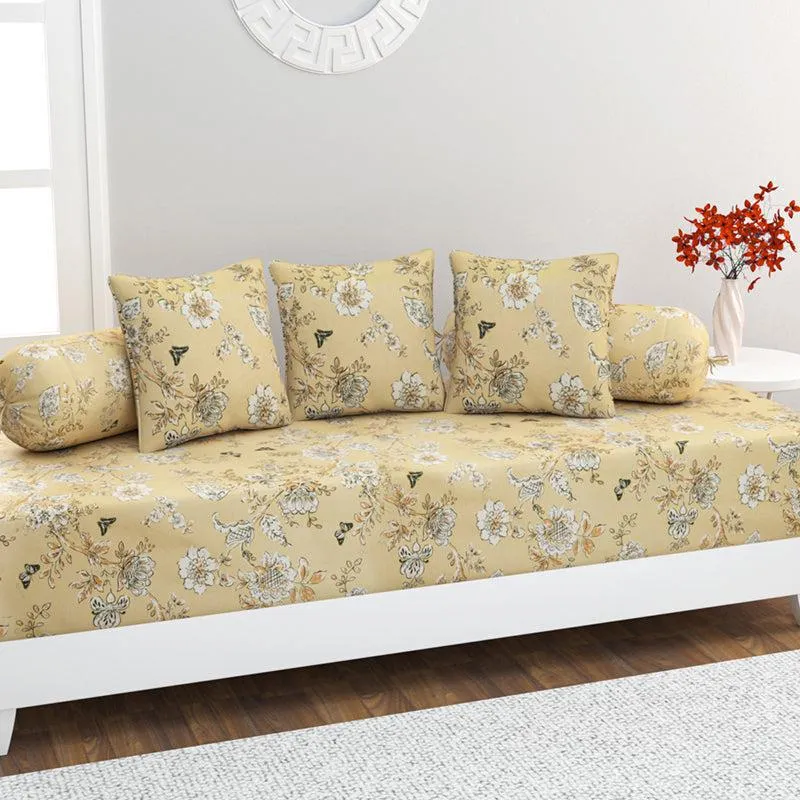 Eden Estate Floral Cotton Diwan Set media 1