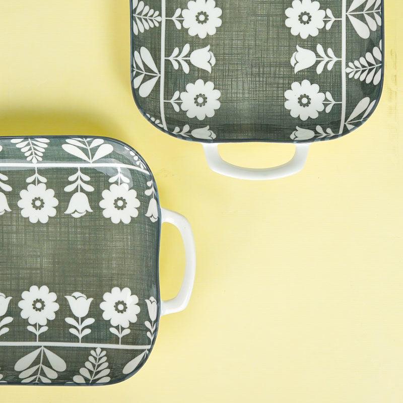 Rana Floral Square Porcelain Platter - Set of Two media 6
