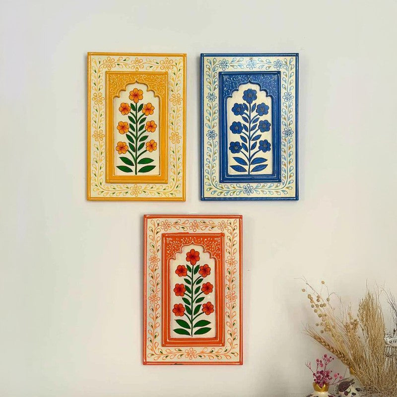Soft Heritage Floral Wall Art & Paintings - Set Of Three media 3