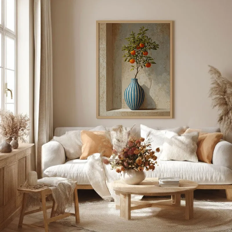 Amber Orchard Canvas Wall Painting - Brown Frame media 4