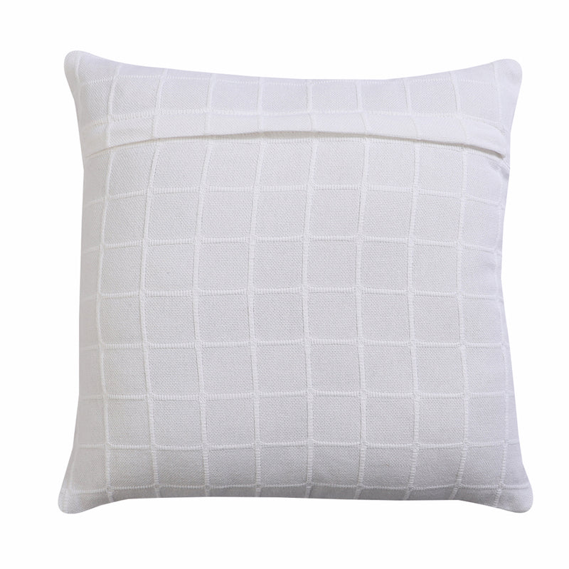 Sicily Light Solid Cotton Cushion Cover (White) - Set Of Two media 4