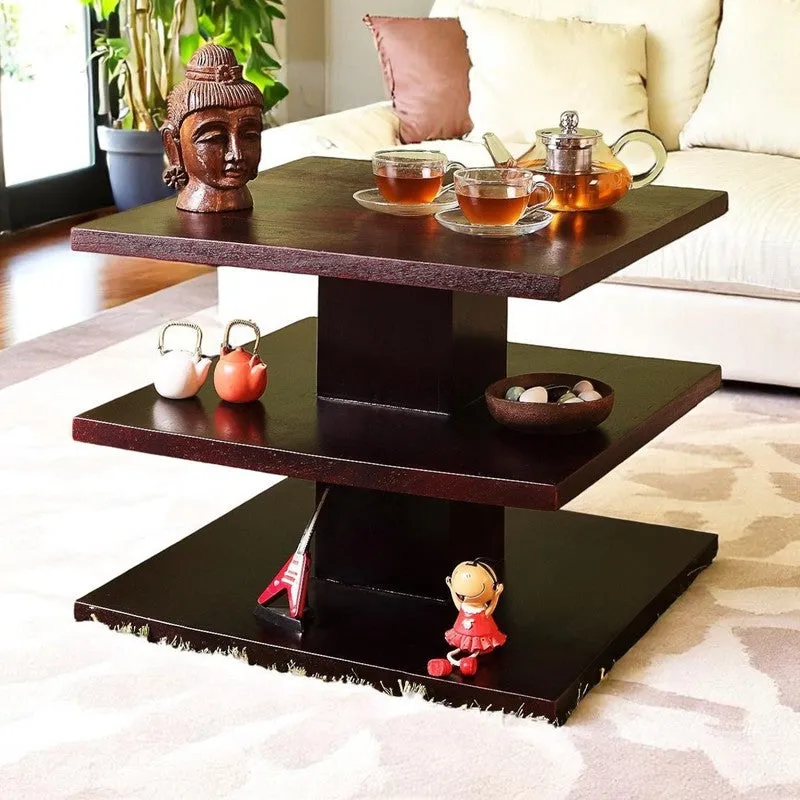 Xavex Sheesham Wooden Center Table - Dark Brown media 1
