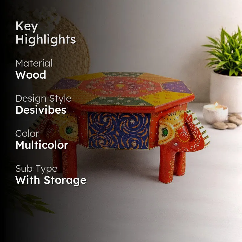 Wooden Elephant Kundan Heritage Jewel Box media 2