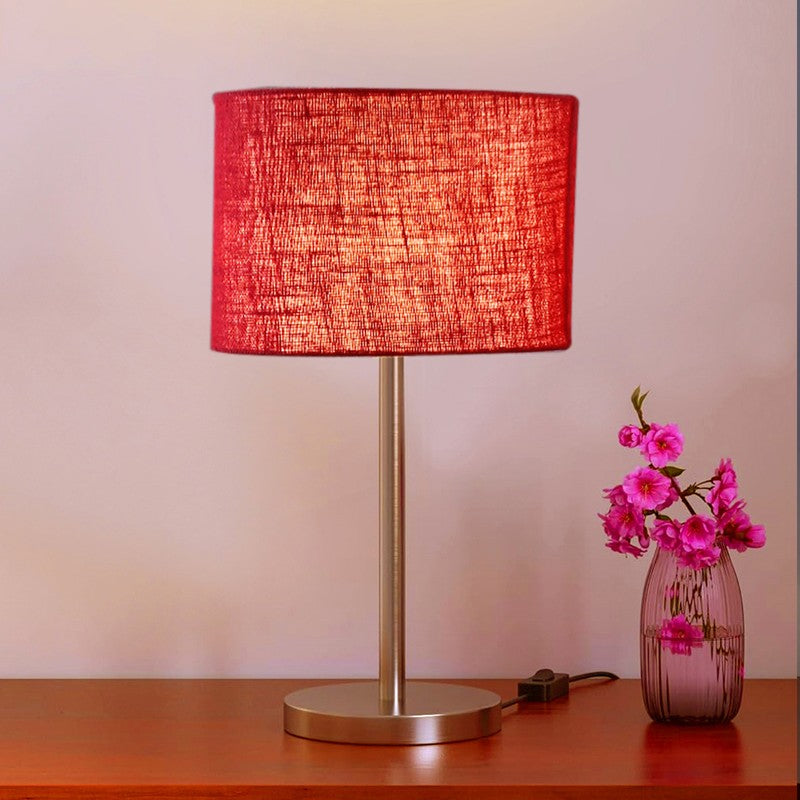 Noctra Aura Glow Metal Table Lamp - Maroon media 3