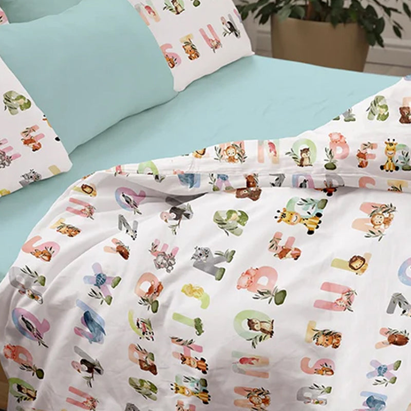 Alphabet Dreams Printed Cotton Duvet Cover media 5