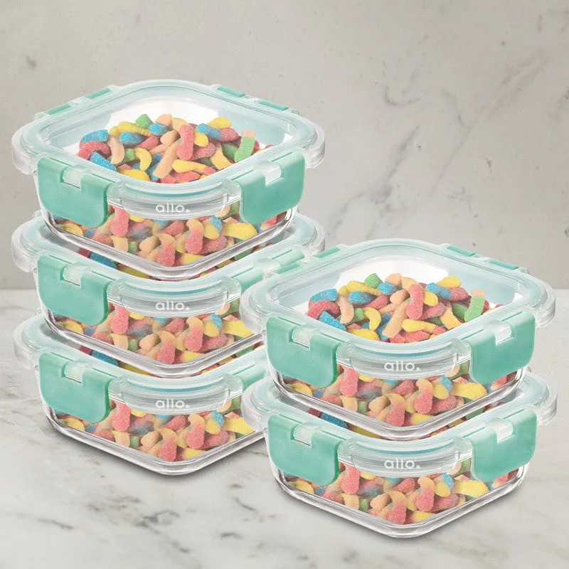 Tifrak Leak Proof Glass Lunch Box (160 mL Each) - Set Of Five media 3