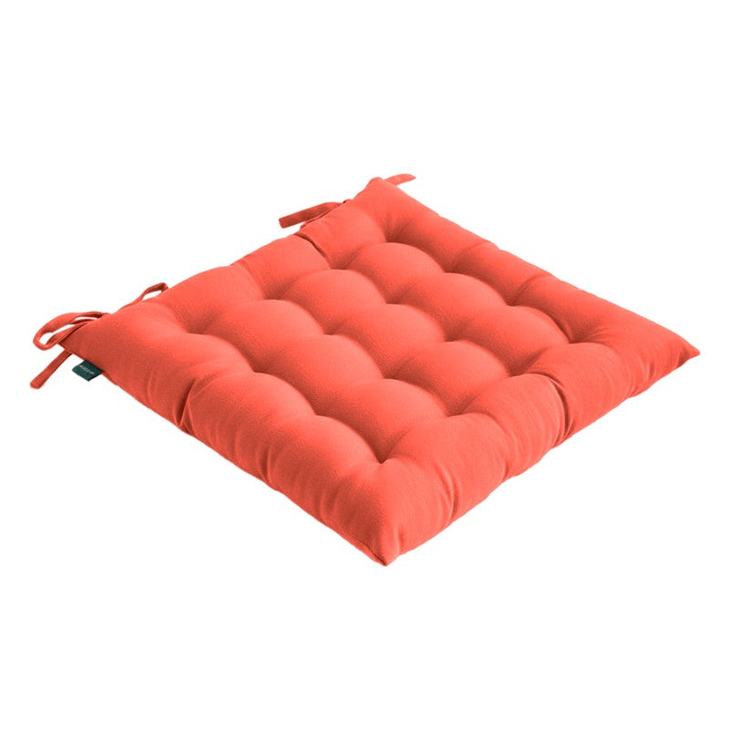 Savra Cotton Chair Pad (Orange) - Set Of Two media 6