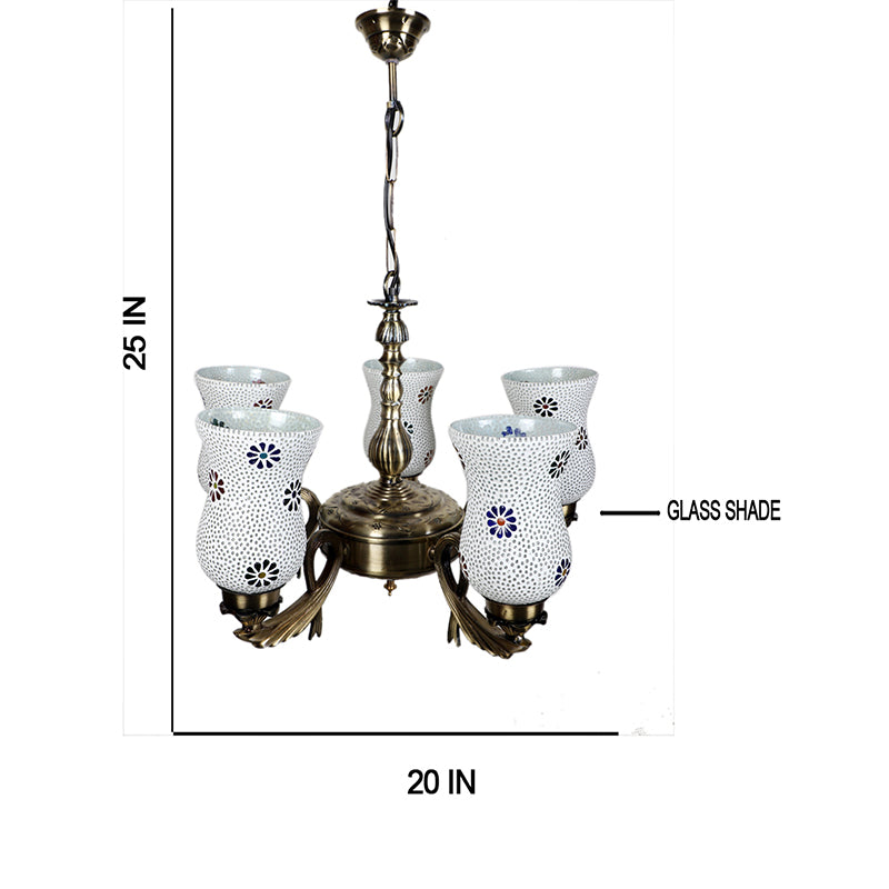 Shima Vistara Mosaic Golden Antique Ceiling Lamp media 5