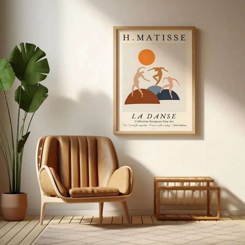 Joyful Motion Canvas Wall Painting With Brown Frame media 6