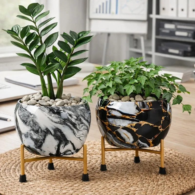 Fluid Lines Pots & Planters - Set of Two media 6