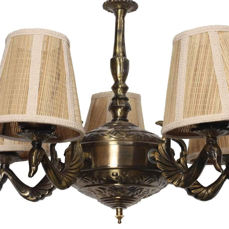 Dahaka Conical Golden Antique Ceiling Lamp media 3