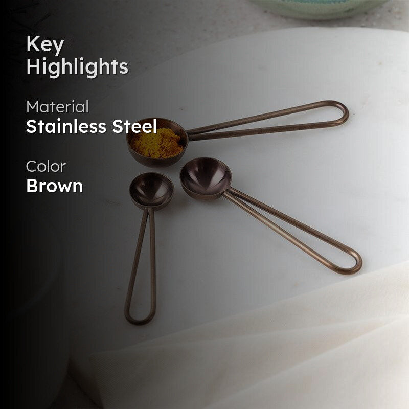 Jimo Measuring Spoon (Rose Gold) - Set Of Three media 2
