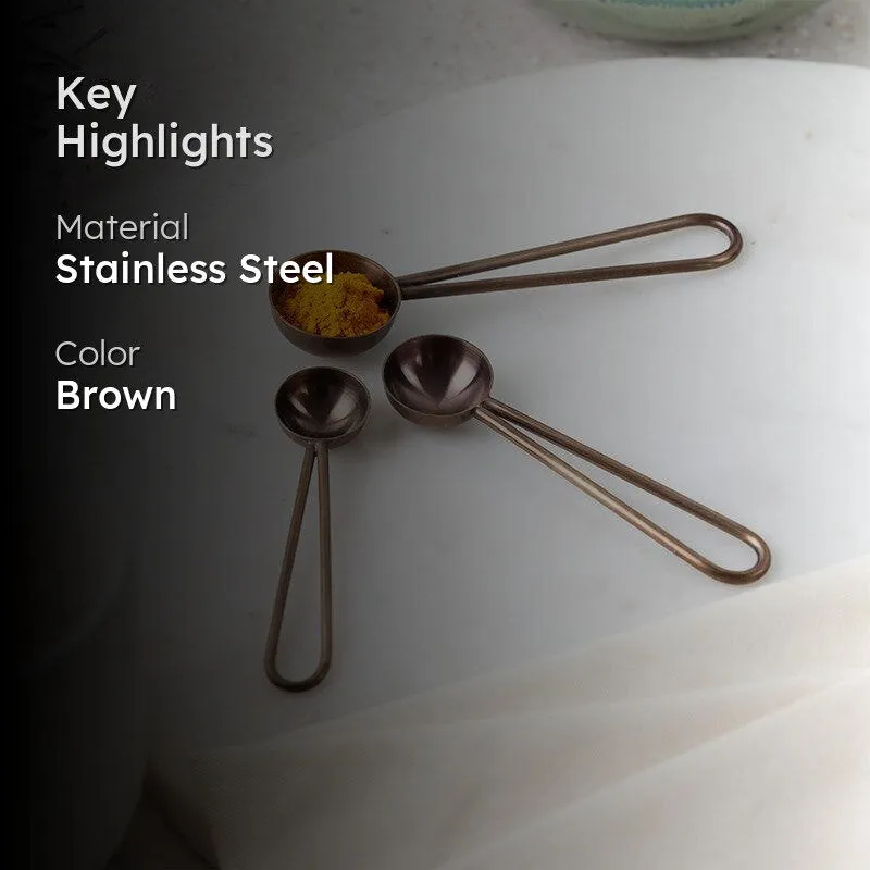 Jimo Measuring Spoon (Rose Gold) - Set Of Three media 2