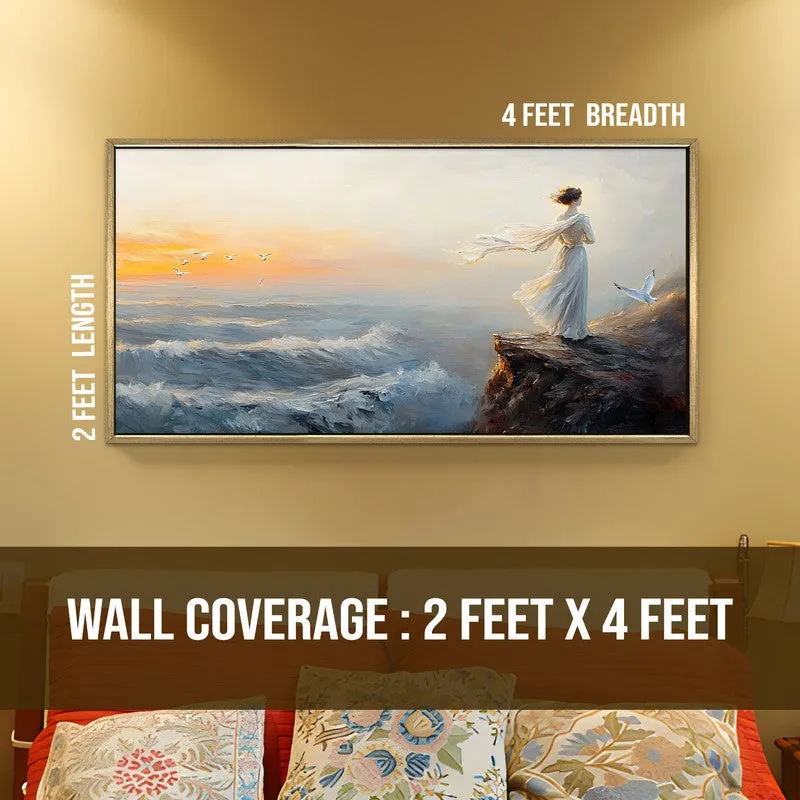 Horizon Whispers Canvas Wall Painting With Frame media 8