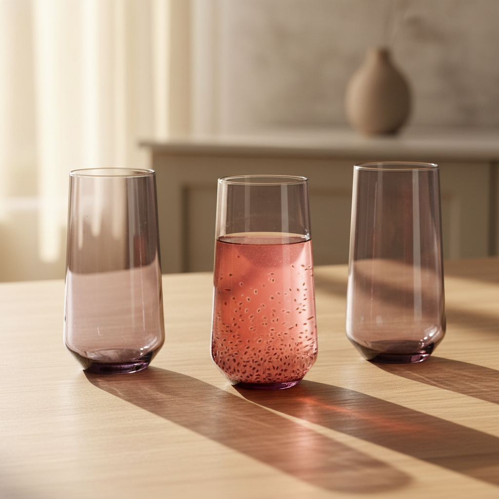 Pasabahce Diso Violet Tumbler (470 ML) - Set Of Six - 470 ML Each