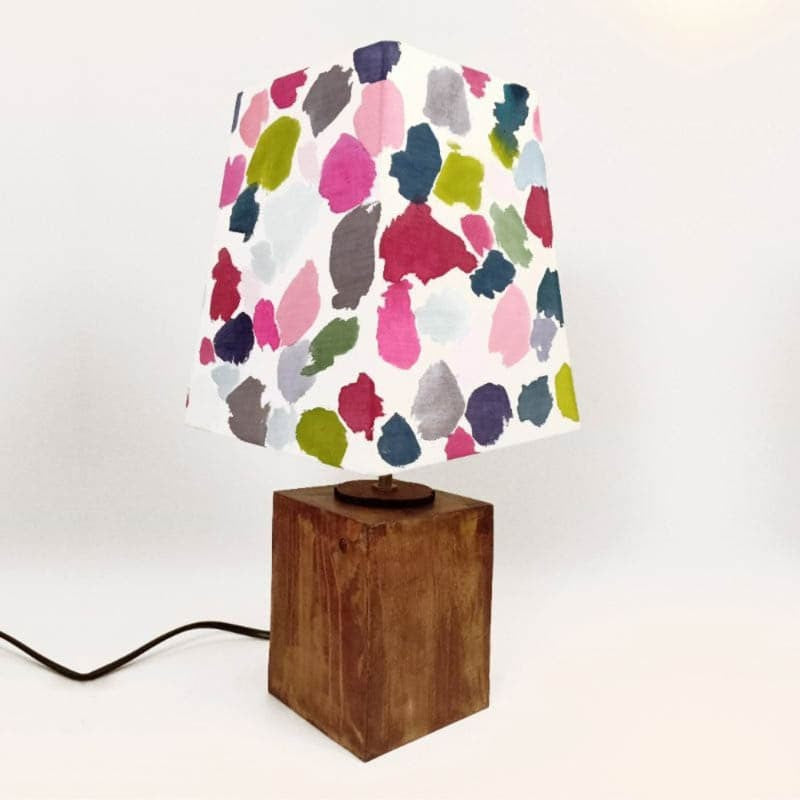 Sponge Bunch Empire Handpainted Fabric Table Lamp - Multicolor media 4