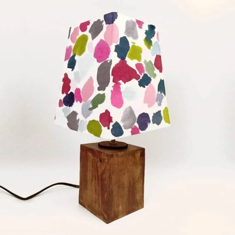 Sponge Bunch Empire Handpainted Fabric Table Lamp - Multicolor media 4
