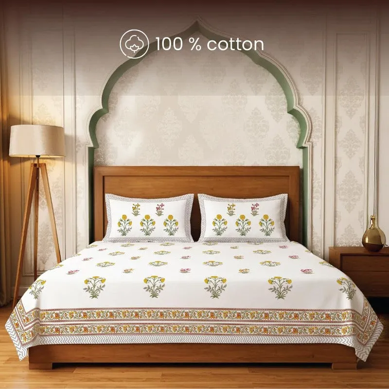 Urban Space Kalyani Ethnic Cotton Bedsheet - 300 TC media 4
