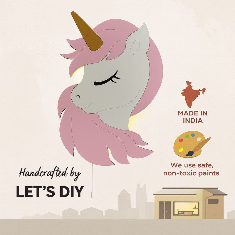 Enchanted Unicorn Battery Operated MDF Wall Lamp media 7