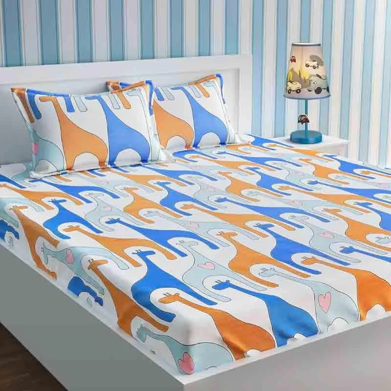 The Giraffe-scape Cotton Bedsheet - 210 TC media 3
