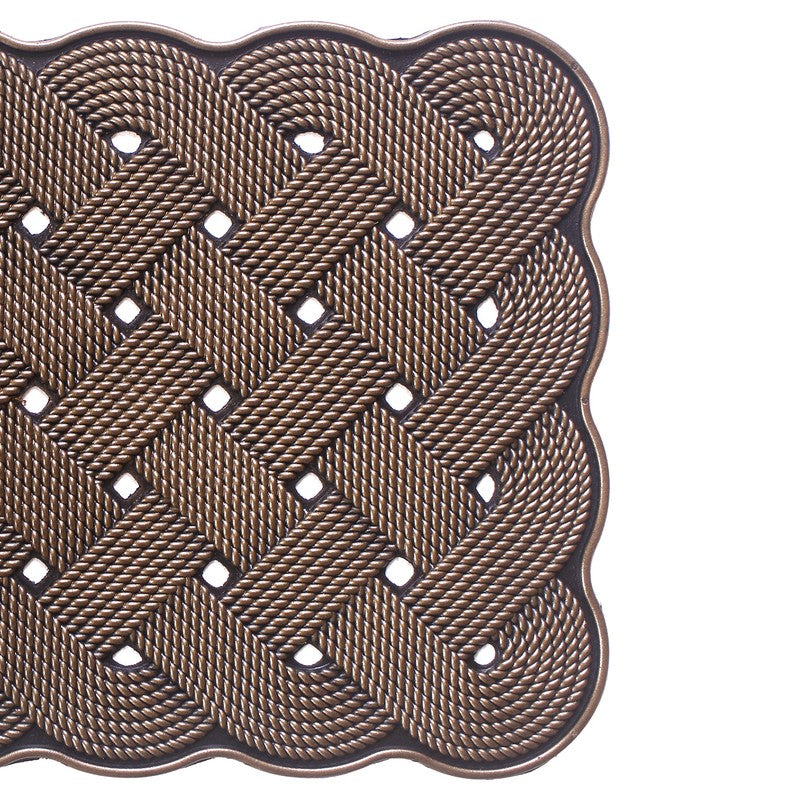 Uria Abstract Rubber Door Mats - Brown media 6