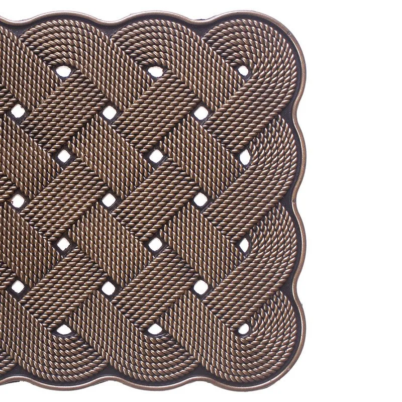 Uria Abstract Rubber Door Mats - Brown media 6
