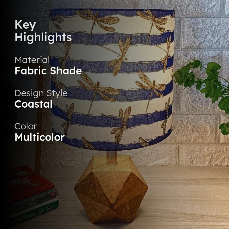 Dragonfly Buzz Hexa Fabric Table Lamp - Multicolor media 2