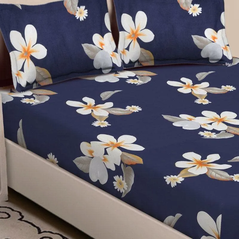 Frost Lily Printed Bedsheet - 150 GSM media 5