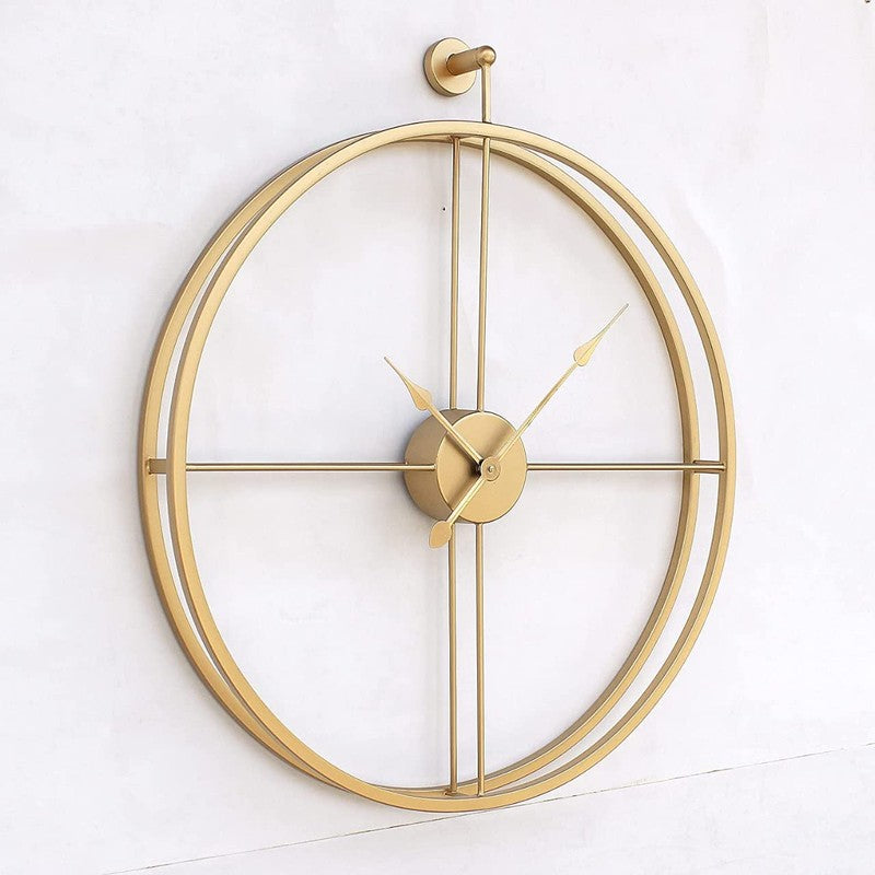 Ticks Silent Wall Clock - Gold media 4