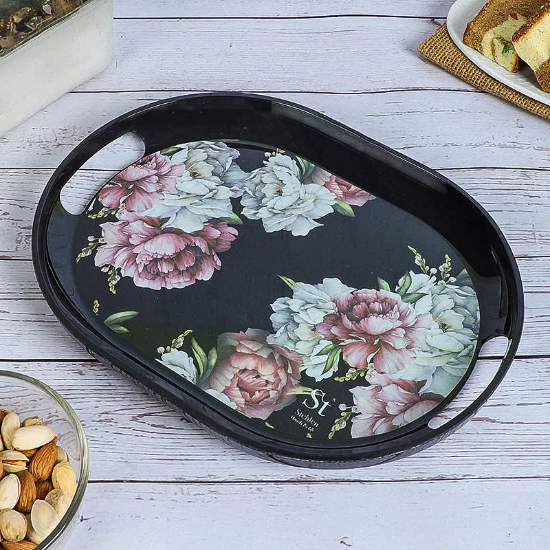 Royal Rosa Melamine Serving Tray media 3