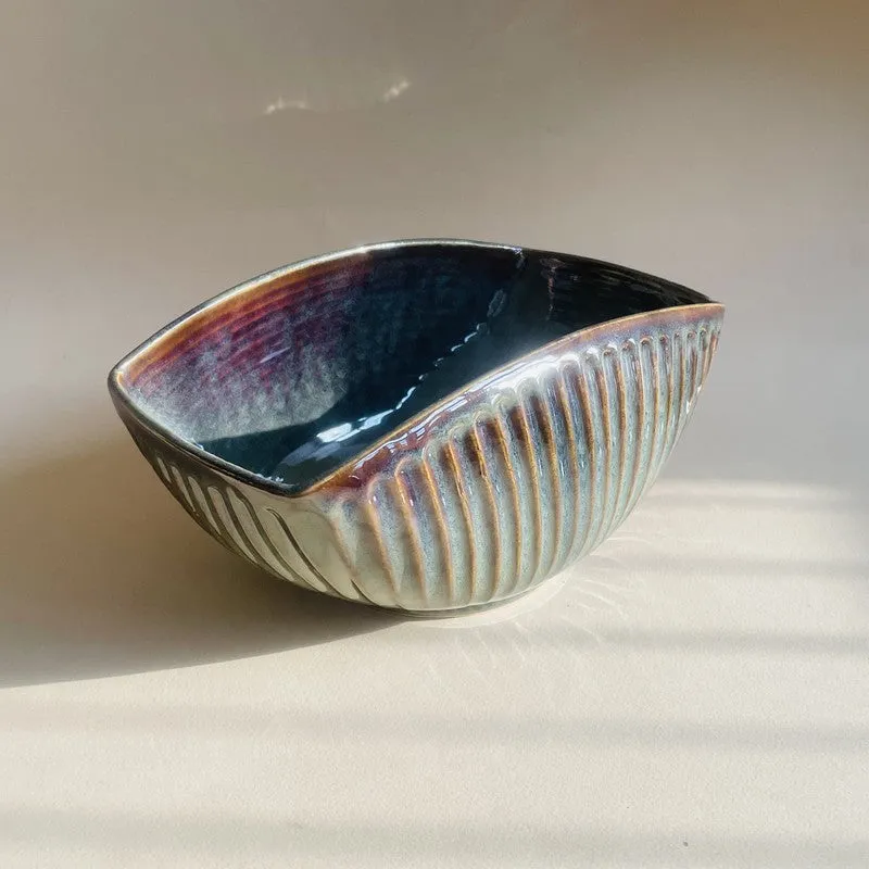 Ceramic Olive Rectangular Bowl media 5