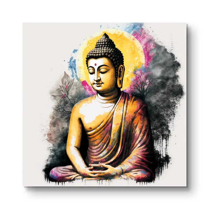 Buddha In Shadow Canvas Wall Painting media 3