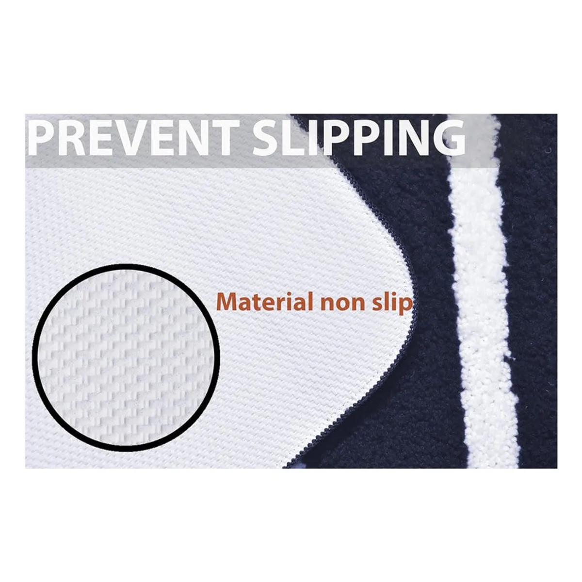 Underside view of the bath mat showing the anti-slip backing
