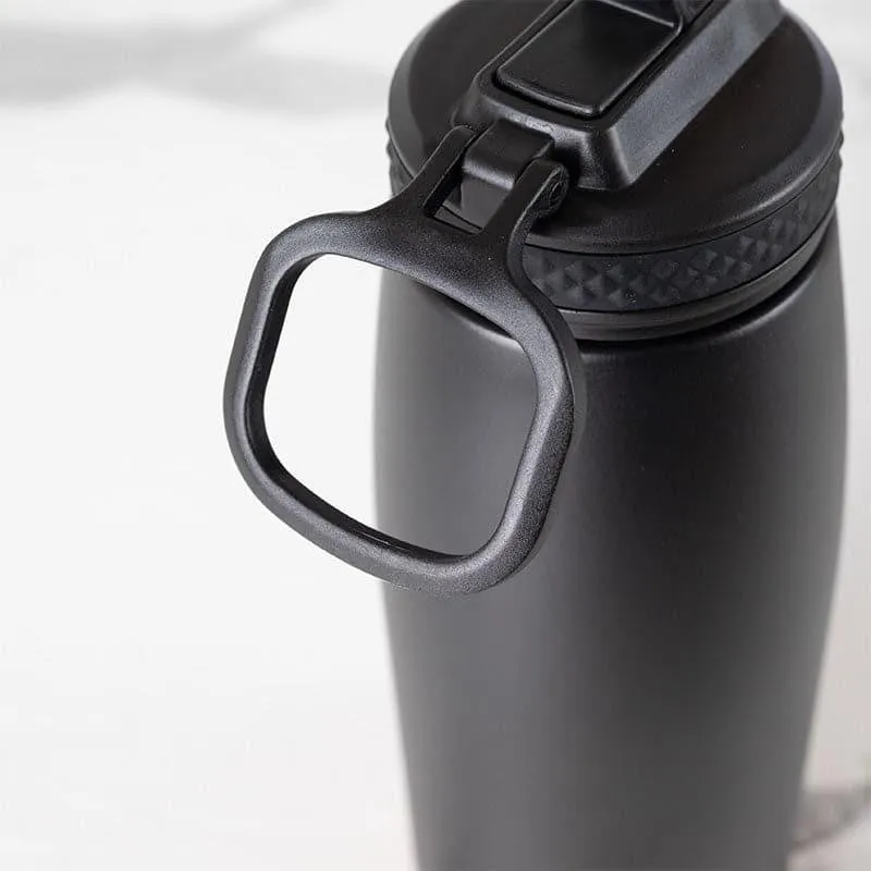 Turbo Hot & Cold Thermos Water Bottle (Black & Blue, 1000 mL Each) - Set Of Two media 5