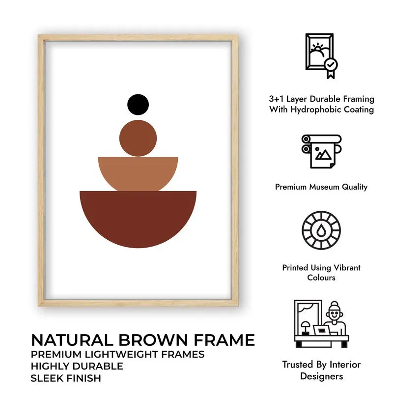 Vertical Calm Canvas Wall Painting With Brown Frame media 10