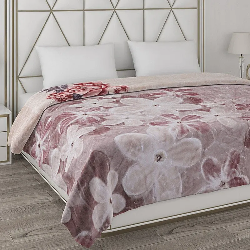 Monte Carlo Blush Blossom Reversible Blanket - 850 GSM media 4