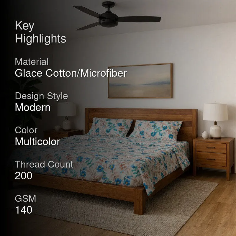 Wonderfully Floral Microfiber Bedsheet - 140 GSM media 2