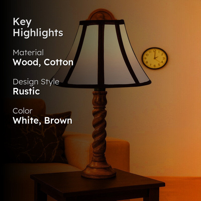 Elvane Lumo Wooden Table Lamp - White media 2