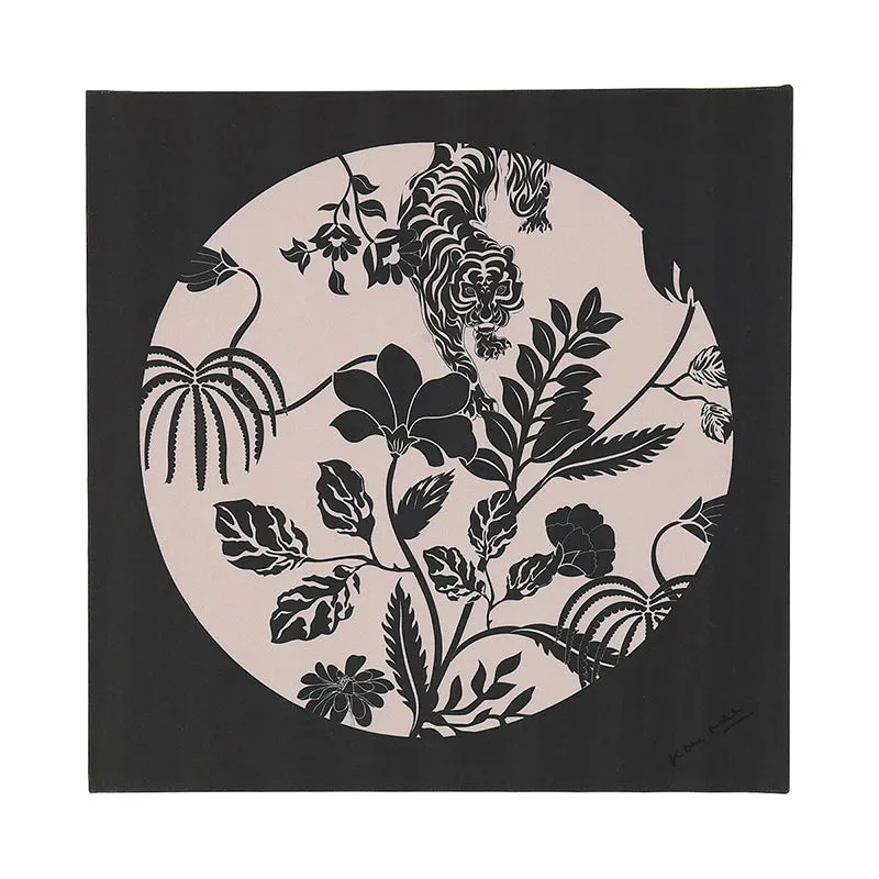 India Circus Monochrome Fleur Canvas Wall Art - Set Of Three media 6