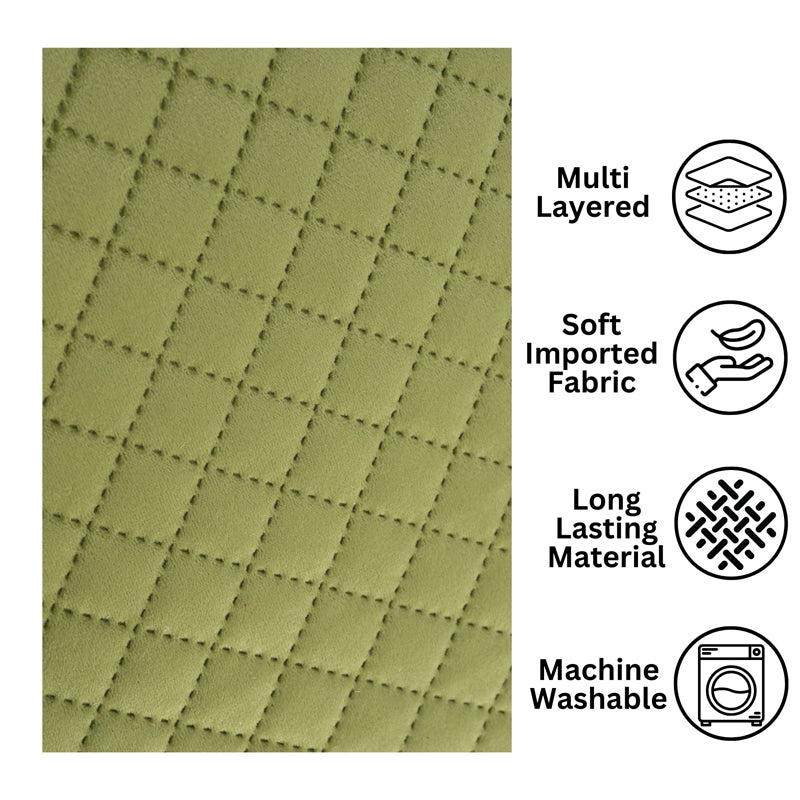 Osric Velvet Quilted Placemat (Light Green) - Set Of Six media 6
