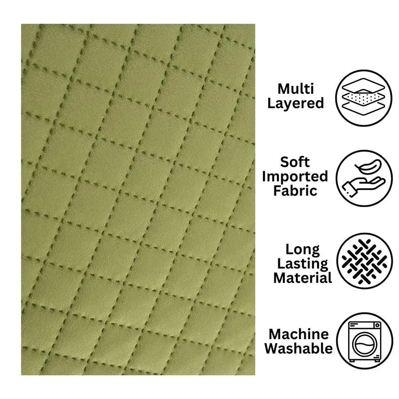 Osric Velvet Quilted Placemat (Light Green) - Set Of Six media 6