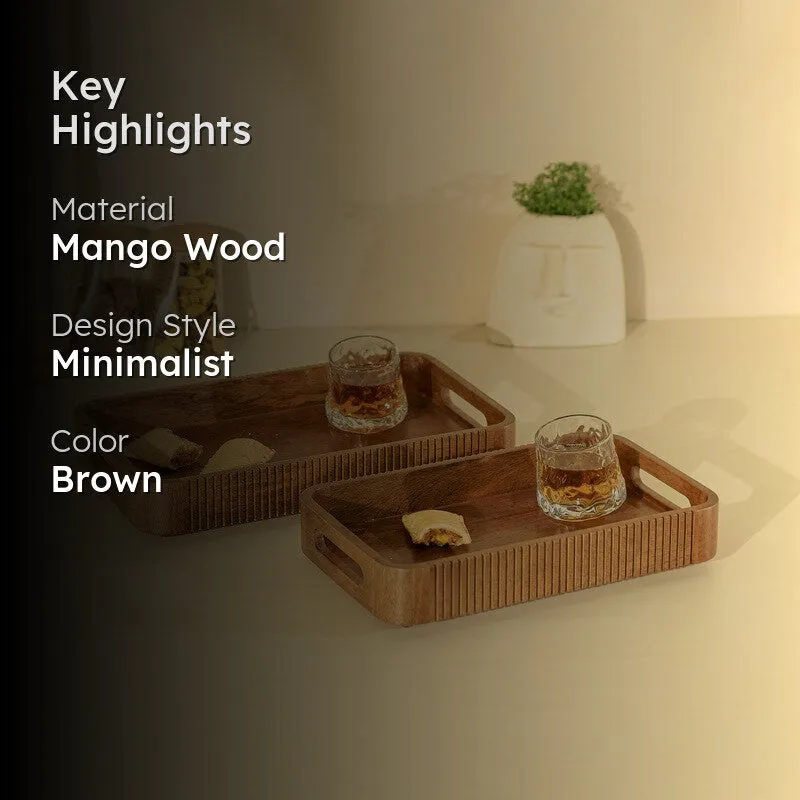 Duet Nested Wooden Serving Trays - Set Of Two media 2