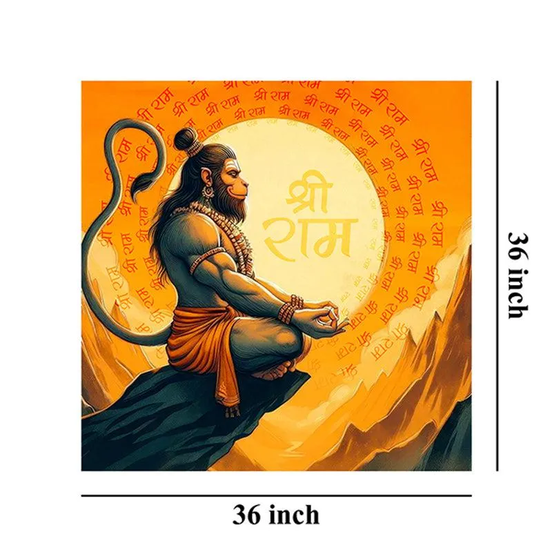 Cosmic Hanuman Wall Painting media 7