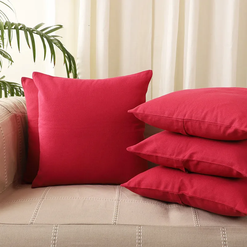 Whisper Weave Cushion Cover (Red) - Set Of Five media 2