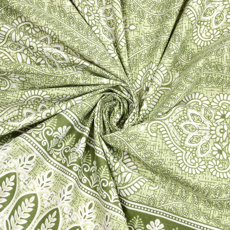 Lineon Cotton Bedsheet (Green) - 240 TC media 5