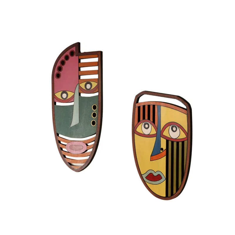 Kamya Mask Wooden Wall Accent - Set of Two media 4