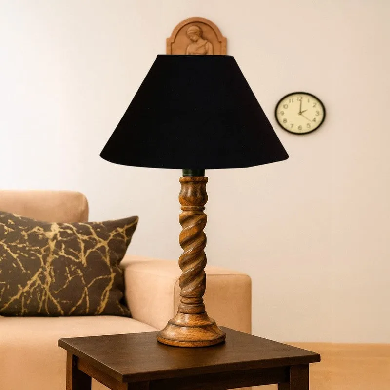 Elvane Ziora Wooden Table Lamp - Black media 4