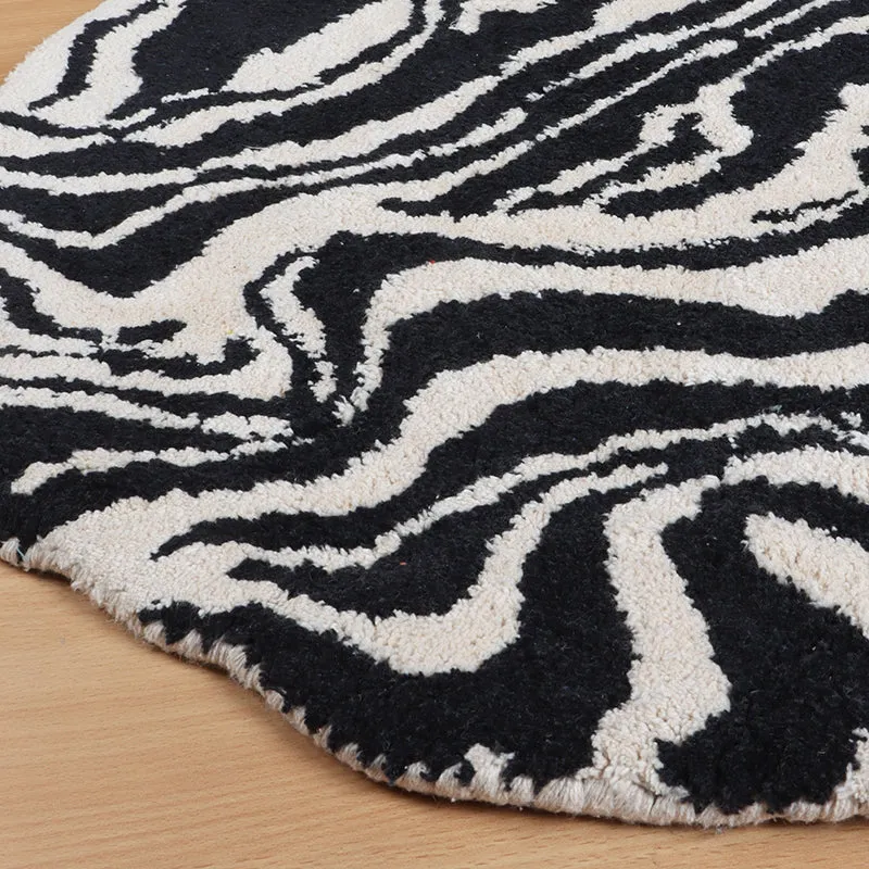 Zebra Swirls Poly Cotton Bath Mat media 5