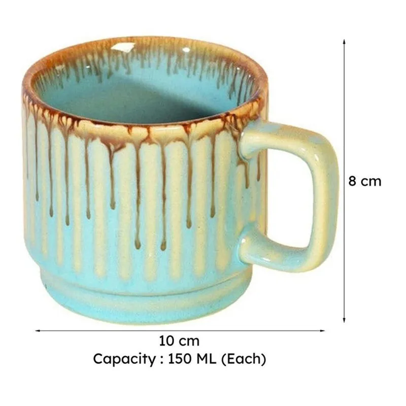 Indradhanush Ceramic Tea Cup (150 mL Each) -  Set of Six media 8